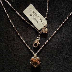 Brighton orange single stone necklace